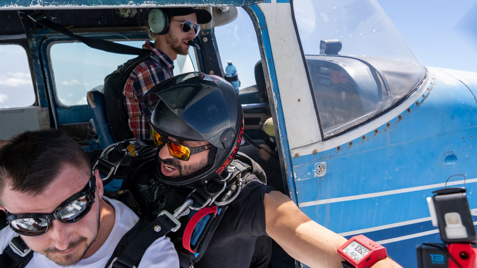 Skydiving over the Niagara Escarpment near Hamilton